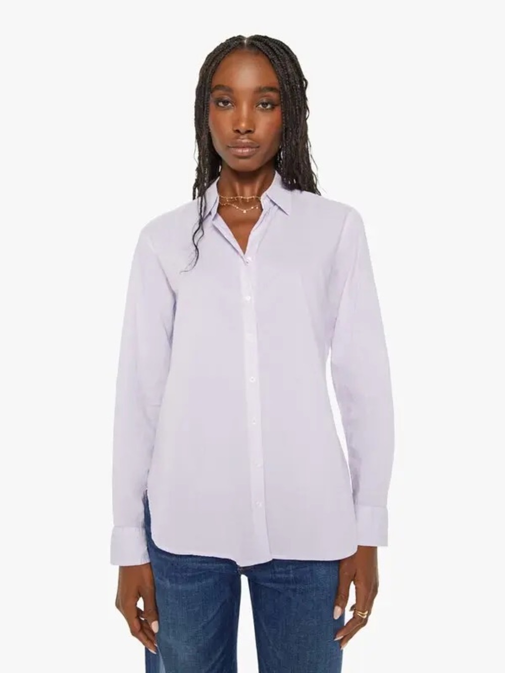 Xirena Beau Button Front Shirt In Orchid Ice Light Purple Size XS